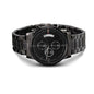 Father's Day Gift | Engraved Design Black Cronograph Watch