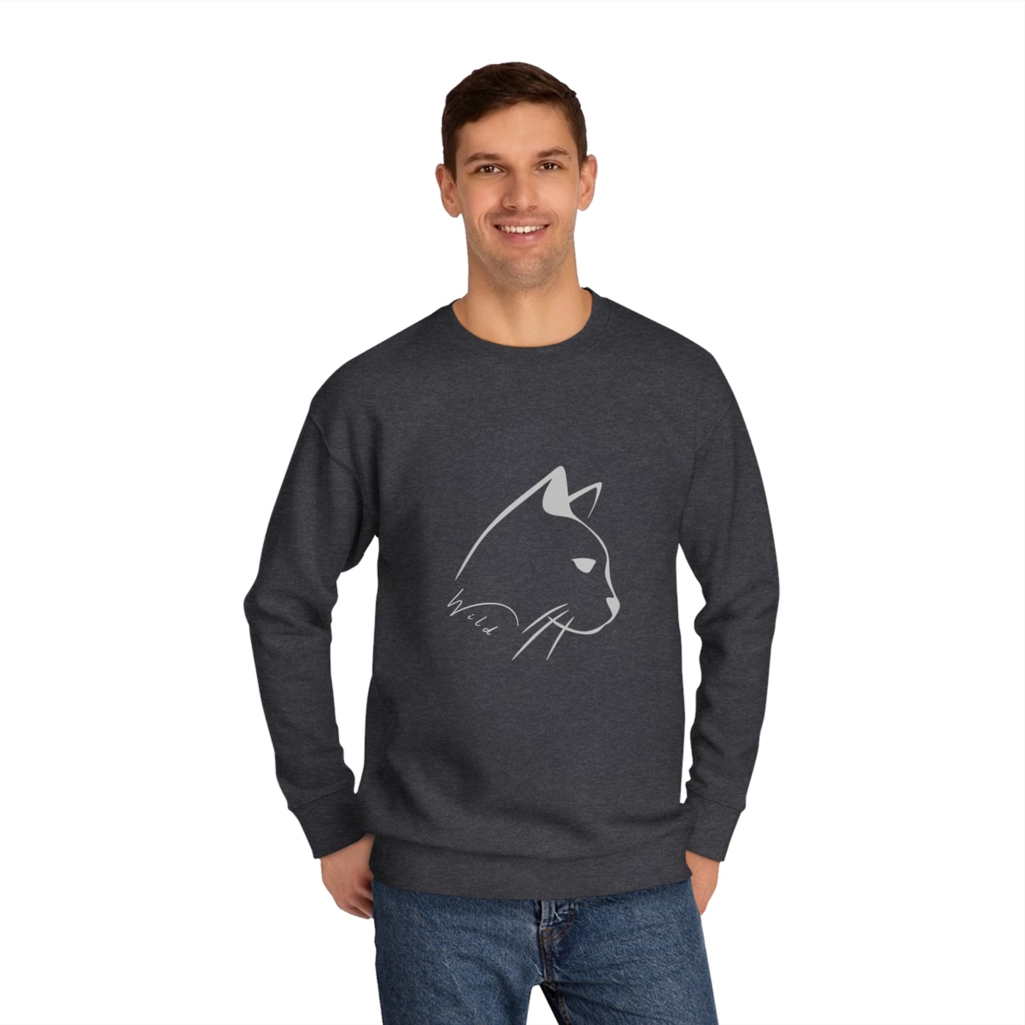 Wild Mountain Cat Unisex Crew Sweatshirt