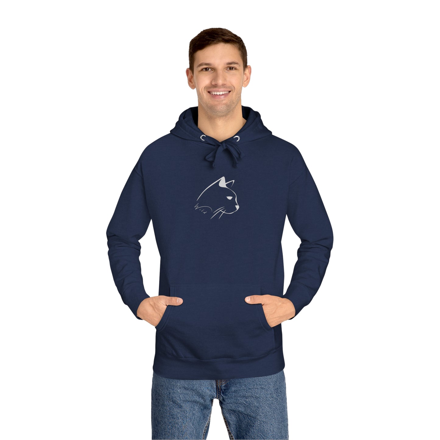 Wild Mountain Cat Unisex Fleece Hoodie