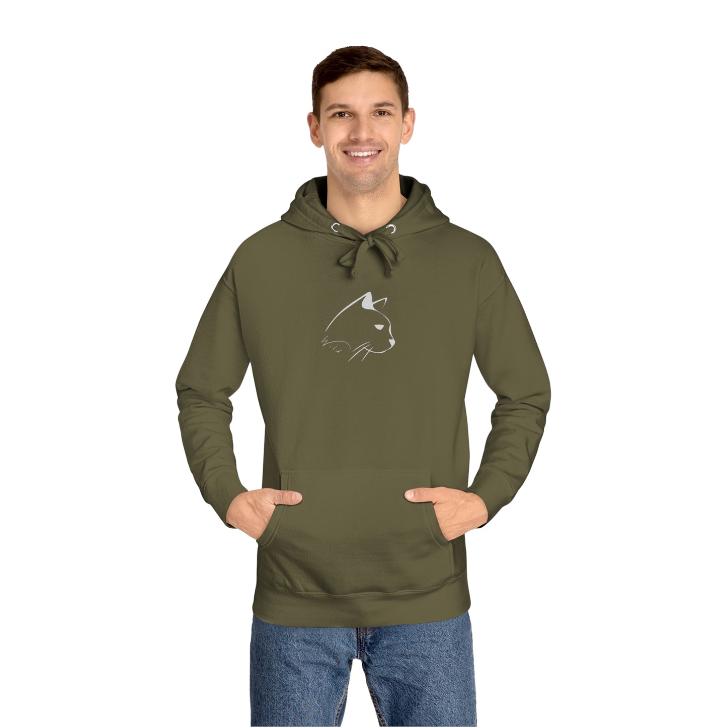 Wild Mountain Cat Unisex Fleece Hoodie