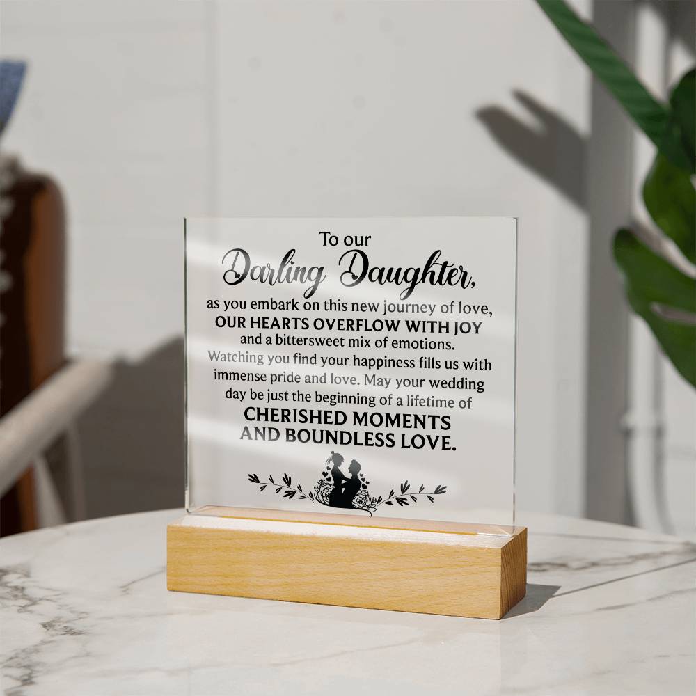 To Our Darling Daughter | A Special Acrylic Plaque