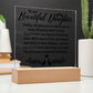 To Our Beautiful Daughter | Square Acrylic Plaque