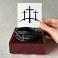 Men's Cross Leather Bracelet